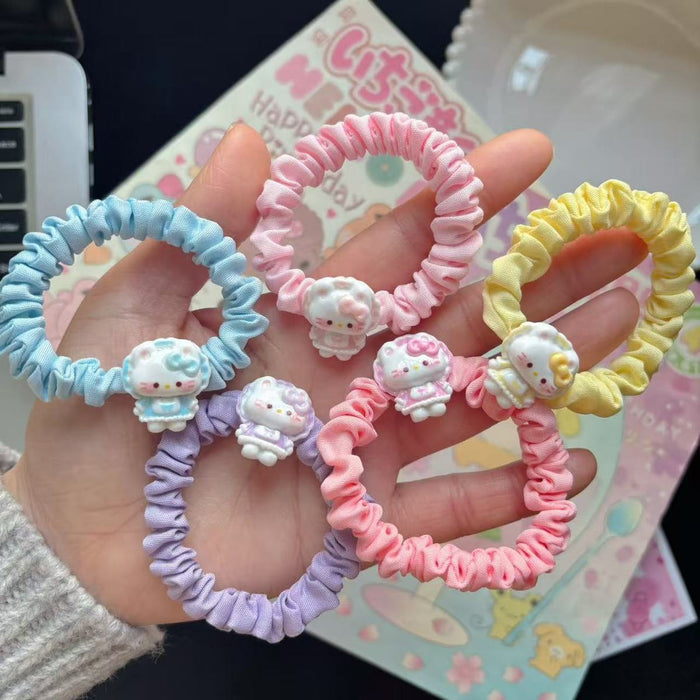 Wholesale Campus Hair Ring Couple Rubber Band Intestine Hair Rope Cartoon Hair Accessories