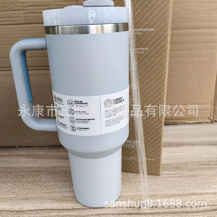 Wholesale Tumbler Large Capacity Footprint Handle Stainless Steel Large Capacity Ice Cup Car Cup JDC-CUP-SanS007