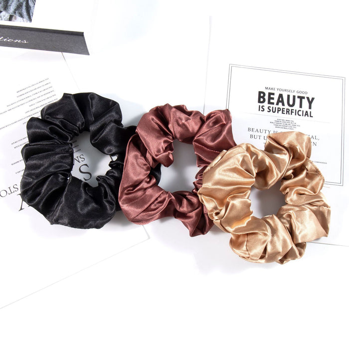 Wholesale hair Ring New satin solid color head rope simple Joker wholesale hair accessories