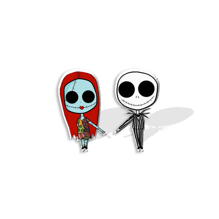 Wholesale Christmas Skull Asymmetrical Resin Earrings JDC-ES-KaLu012