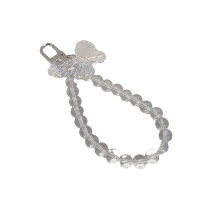 Wholesale bear butterfly mobile phone pendant crystal beaded key pendant