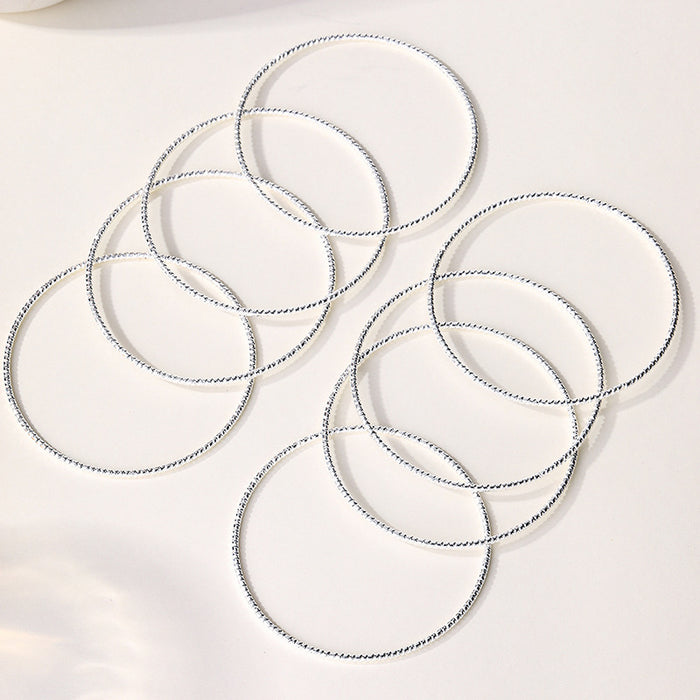 Wholesale Jewelry Fashion Alloy Bracelet Set, Niche Multi layer Stacked Plain Circle, 8 Bracelets