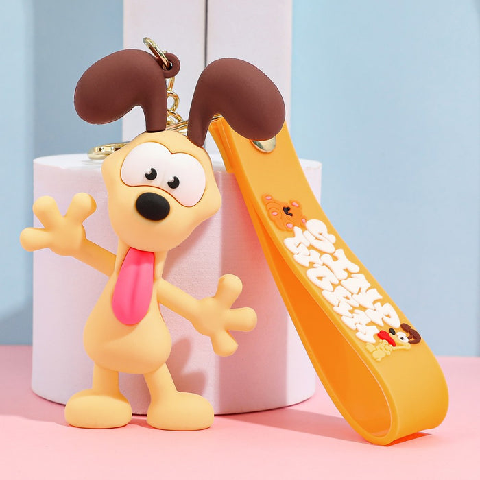 Wholesale Cartoon Cat Key Pendant Soft Rubber Anime Keychain Pendant