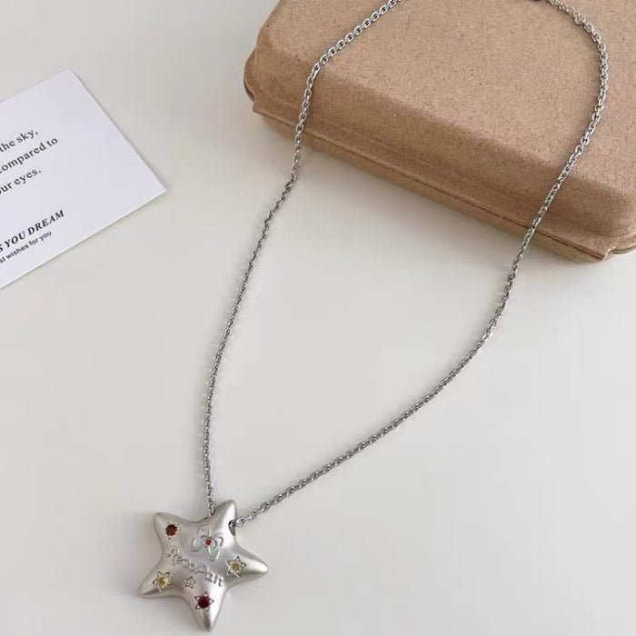 Wholesale Little Star Necklace Cold Wind Five-pointed Star Long Sweat Chain