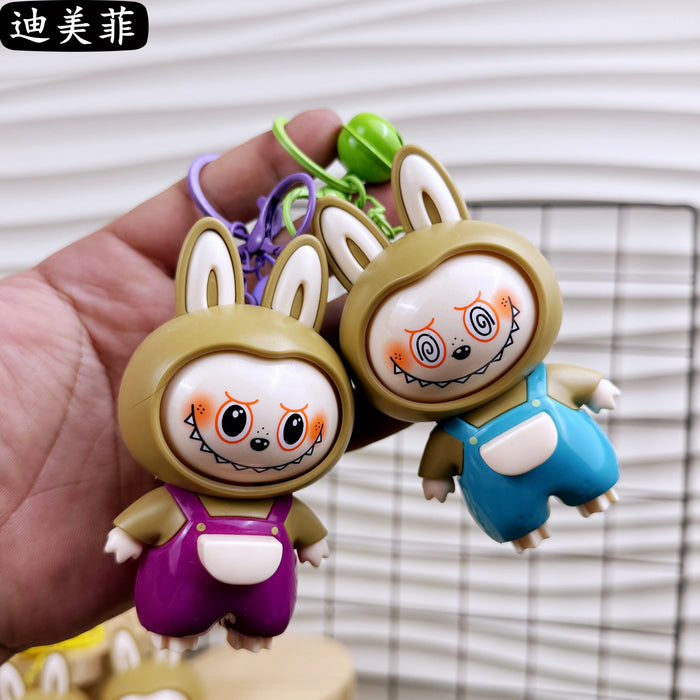 Wholesale Rabbit Head  Face-Changing Doll Keychain Cute Cartoon Doll Toy Couple Bag Pendant Doll Gift