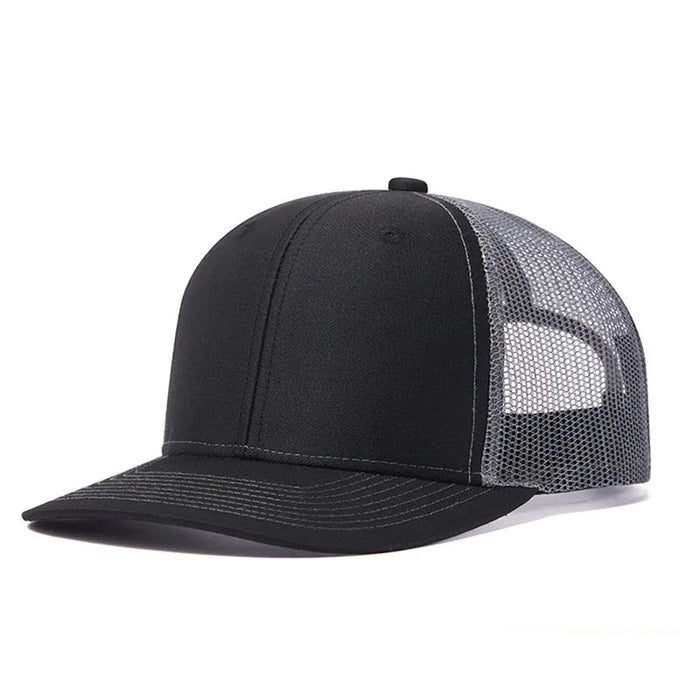 Wholesale Khaki pure color light board duckbill cap with wide brim and breathable mesh baseball cap