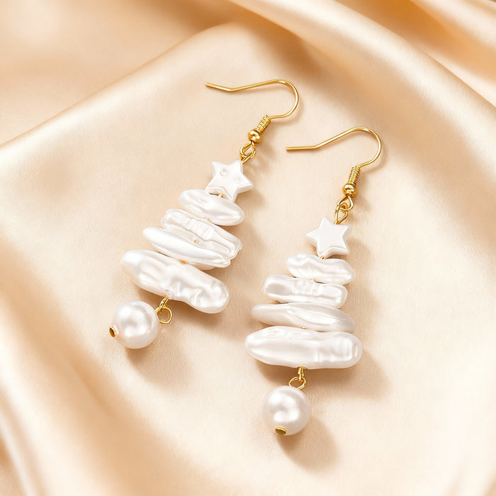 Wholesale Christmas tree star earrings Christmas party gift