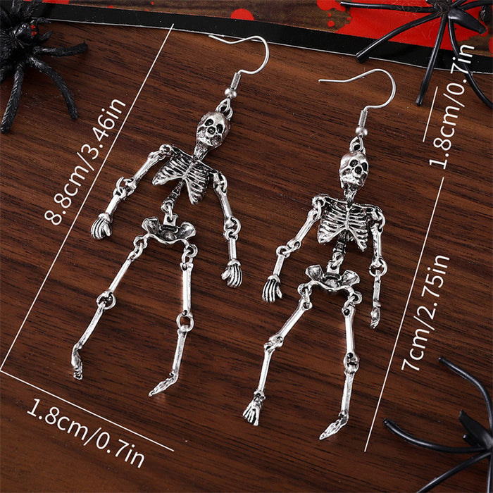 Wholesale Halloween Human Skull Alloy Earrings JDC-ES-Jings011