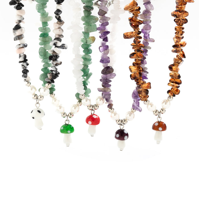 Wholesale Sun necklace with colorful irregular gravel collarbone