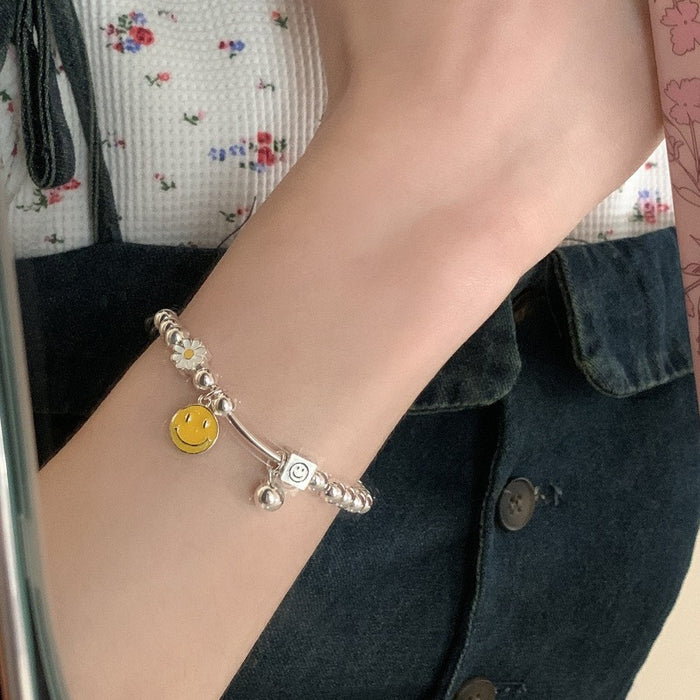 Wholesale Pure silver bracelet, bead, niche temperament, versatile accessory