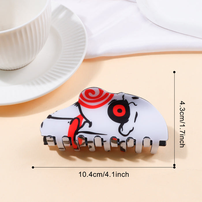 Wholesale  Dark Ghost Face Catching Cartoon Clown Hairclip Shark Clip Hair Ornament Female