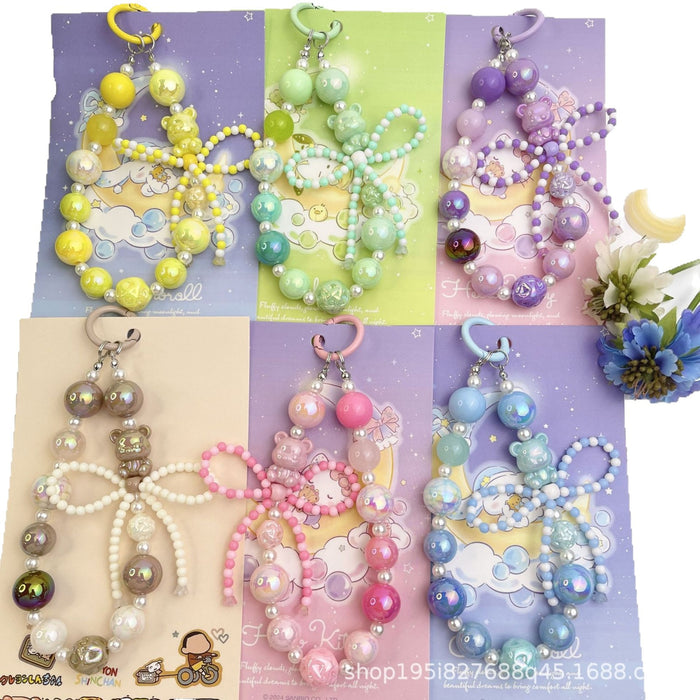 Wholesale Cartoon windmill hand-painted beads mobile phone chain bag decoration pendant accessories mobile phone chain