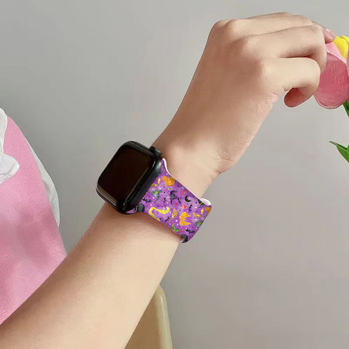 Wholesale Printed Silicone Watch Strap Wrist Strap JDC-WD-NuoQi056