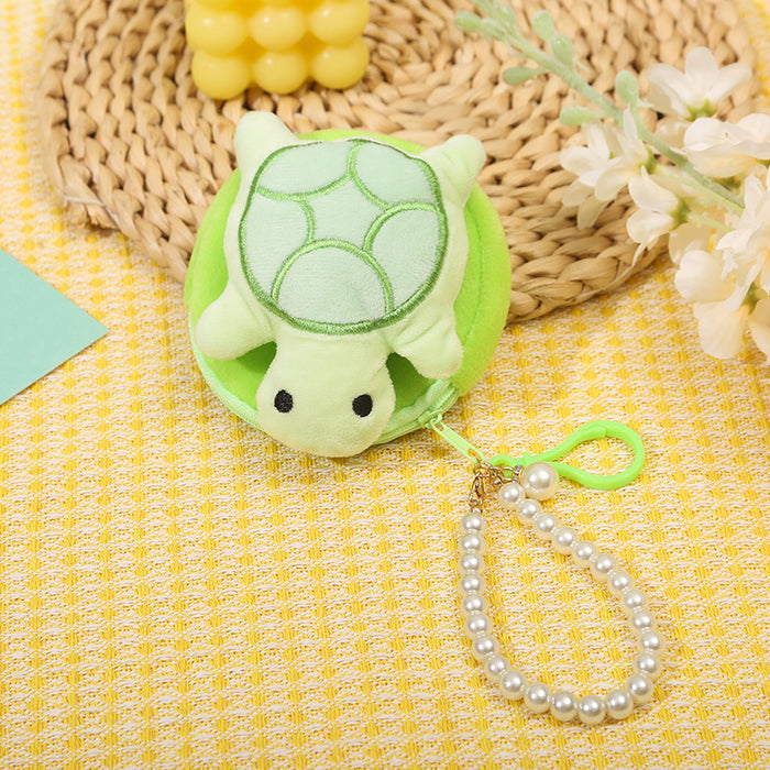 Wholesale Little Turtle Plush Coin Purse Cute Girl Round Bag Pendant Headset Storage Bag Doll Machine