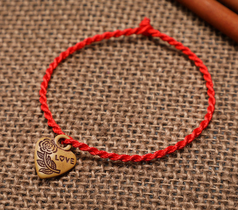 Wholesale Red rope bracelet, red rope woven bracelet