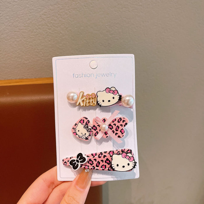 Wholesale Cute leopard print cat hair clip cartoon hairpin
