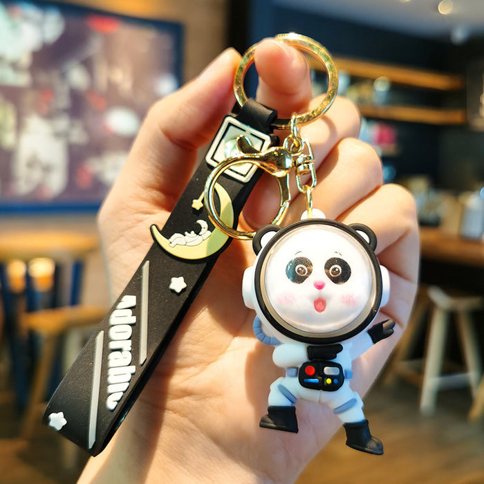 Wholesale Cartoon Panda Rabbit Bear Doll 3D Rubber Keychain JDC-KC-Tingm075