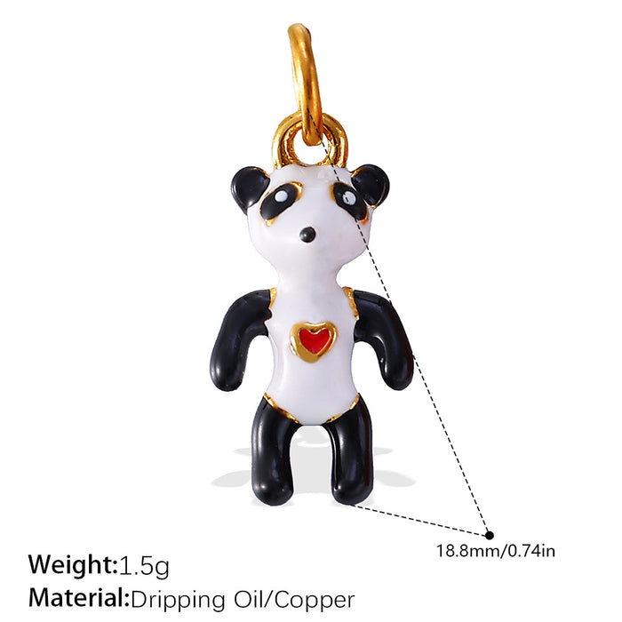 Wholesale Cartoon Cute Stereo Elephant Puppy Oil Dripping Pendant Decorative Accessories Mobile Phone Pendant