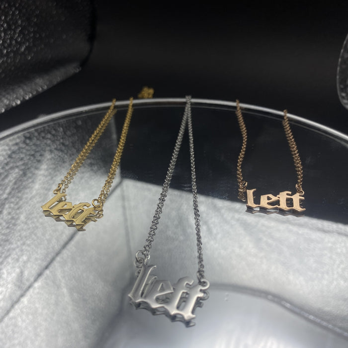 Wholesale left navigation necklace non-fading clavicle chain letters