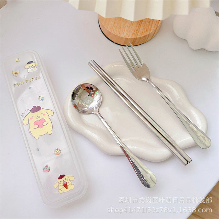 Wholesale Cartoon Stainless Steel Cutlery 3-piece Set JDC-SN-Kameng002