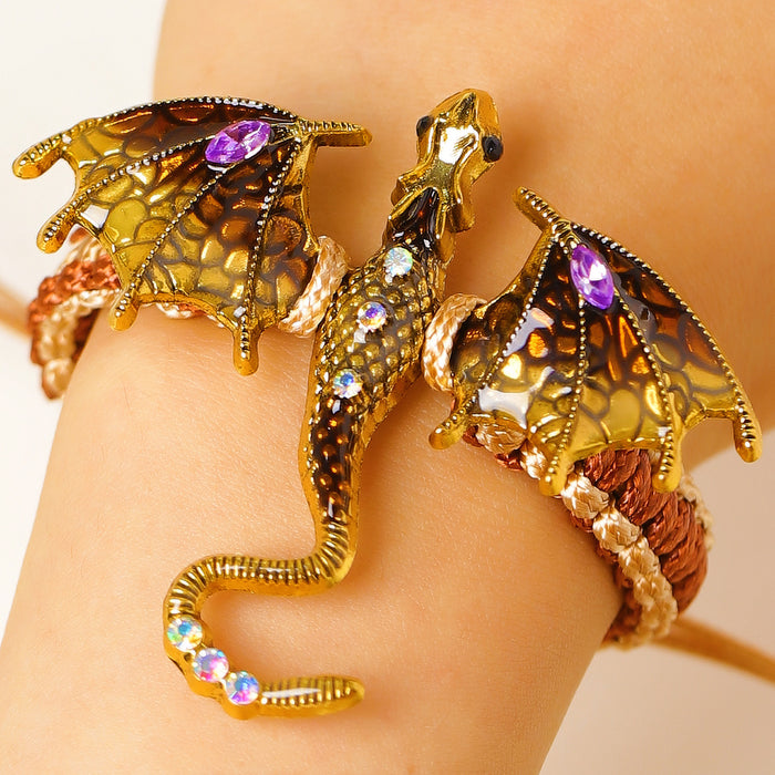 Wholesale Retro Dragon Dripping Oil Enamel Brooch Accessory Gift