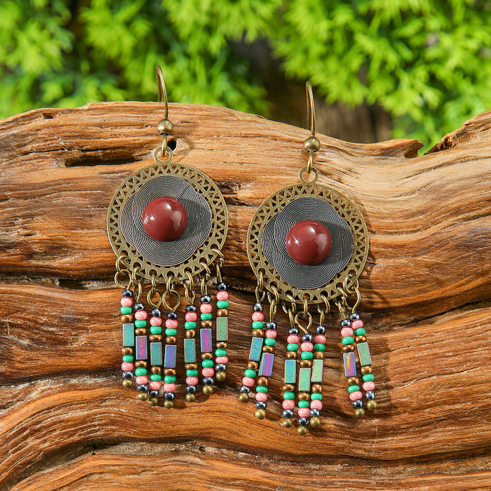 Wholesale Bohemian Tassel Earrings Vintage Style Fashion Accessory Gift MOQ≥2