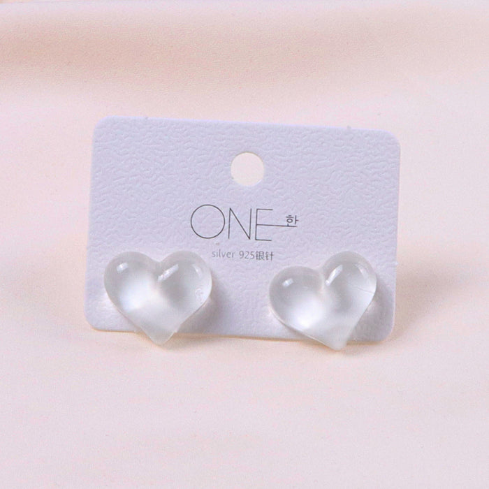 Wholesale Cute peach heart chubby and colorful earrings, simple and versatile, niche design, high-end wholesale