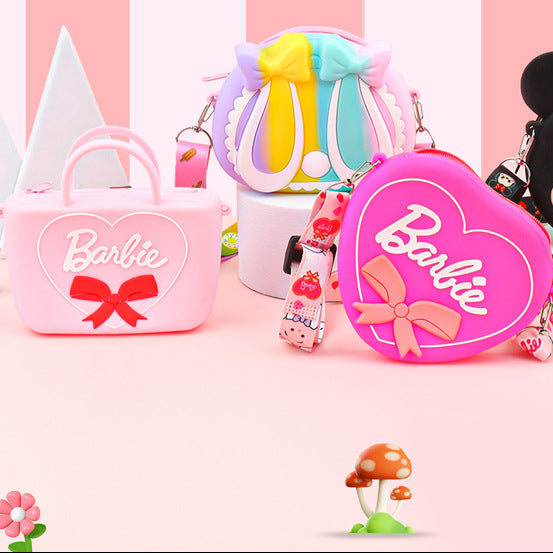 Wholesale Cartoon Silicone Zip Coin Purse for Kids Cute Crossbody Bag for Earphones MOQ≥5