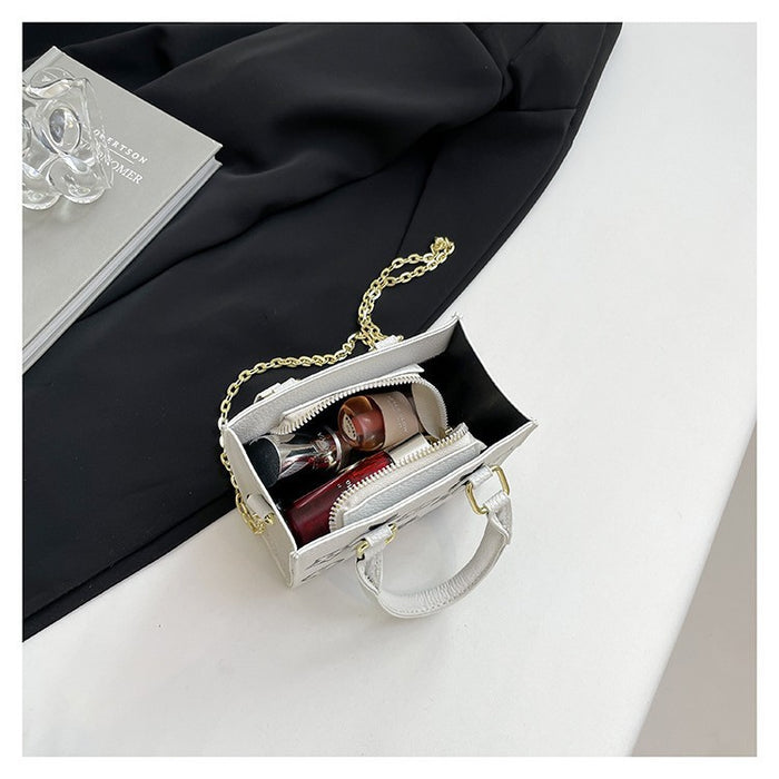 Wholesale Contrast Color Printed Portable Square Bag