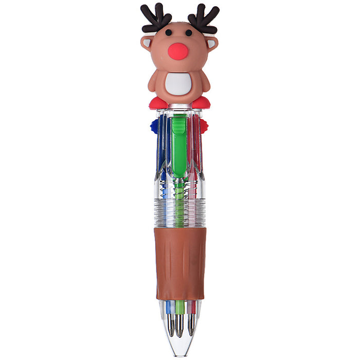 Wholesale Four-color ballpoint pen cute cartoon multi-color pen