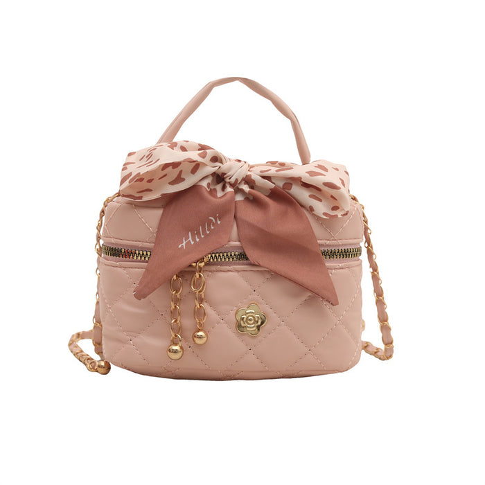 Wholesale New Handheld Small Bag with Diamond Grid Chain Bag, Crossbody Bag, Bow Bow Bag