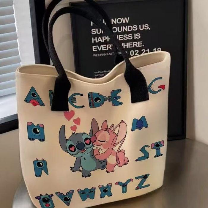 Wholesale Printed cartoon versatile square three-dimensional canvas bag