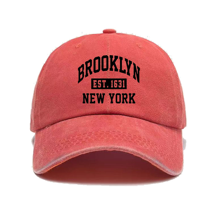 Wholesale New washed letter embroidered duck tongue hat, fashionable and personalized sun shading baseball cap