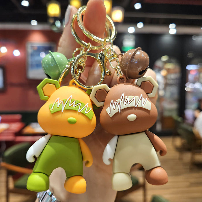 Wholesale lightning bear keychain creative couple car bag key chain pendant small gift