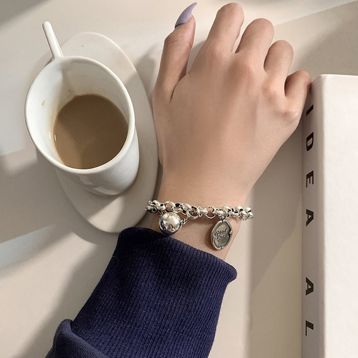 Wholesale  goodluck tag bracelet  ball hip hop cold style fashion bracelet