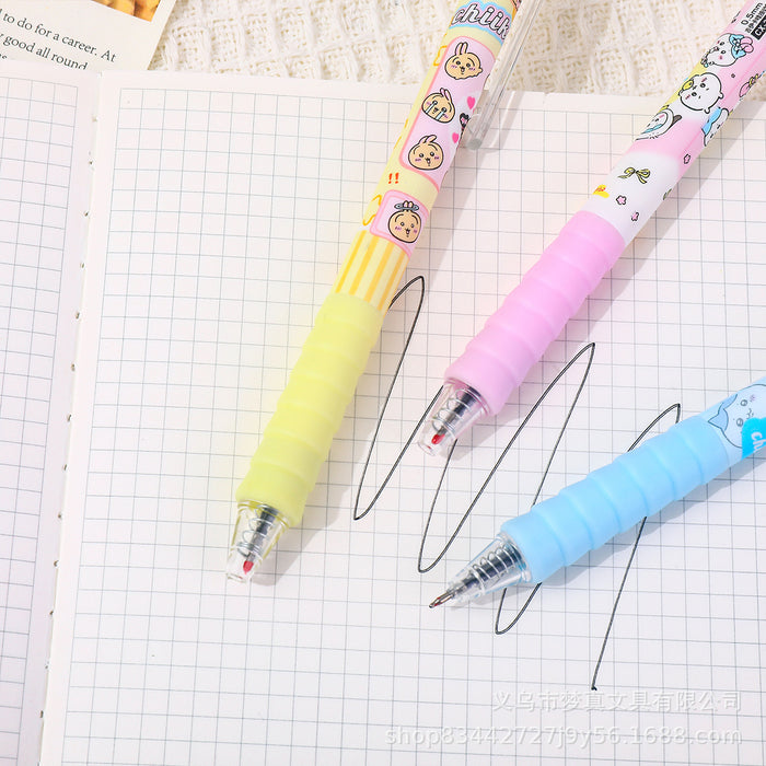 Wholesale 6pcs/ box Cartoon press gel pen quick-drying student cute test pen