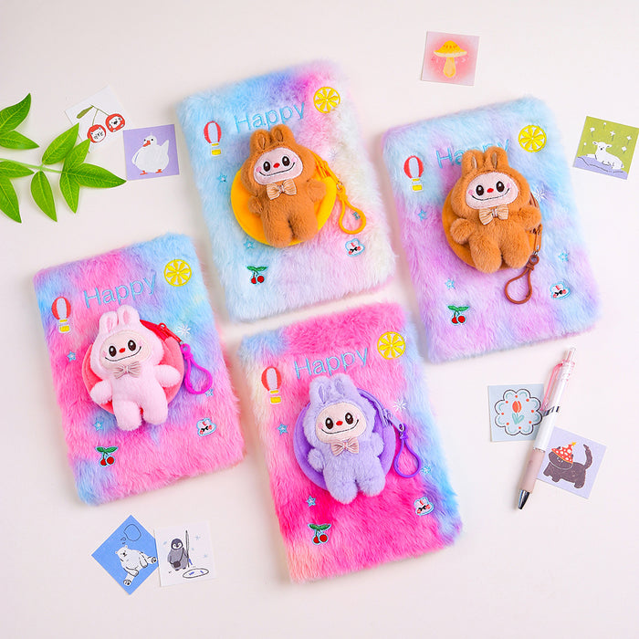 Wholesale Cute Cartoon Plush Notebook Creative Coin Purse