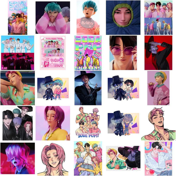 Wholesale 150pcs KPOP Stickers Notebook Luggage Refrigerator Stickers