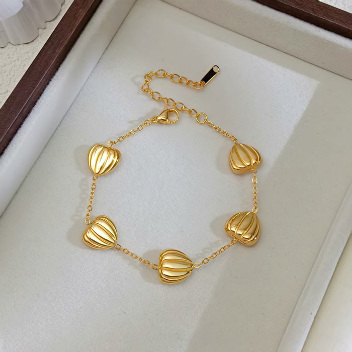 Wholesale Stainless Steel Electroplated Floral Design Bracelet Stylish Fashion Accessory