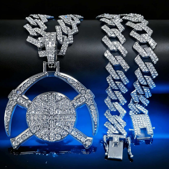 Wholesale Cuban Chain Diamond-Encrusted Necklace