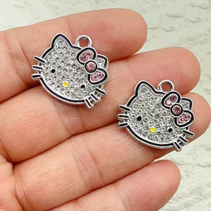 Wholesale 10PCS Cartoon Moon Cute Kitten Necklace Children' s Pendant