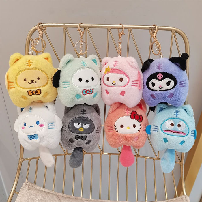 Wholesale Plush Dol Pendant Cartoon Cat Doll Grabber Doll Toy Keychain