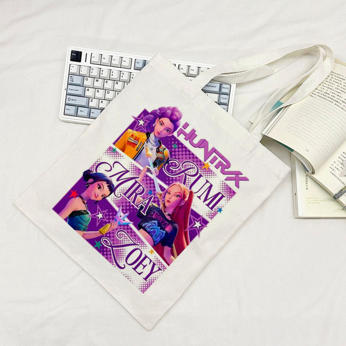 Wholesale Kpop Cartoon Large Capacity Student Canvas Tote Bag