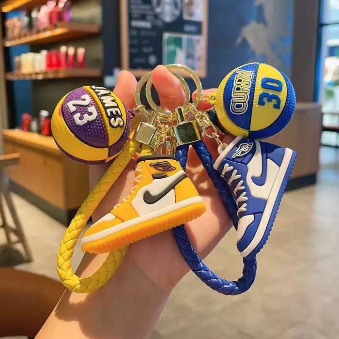 Wholesale 3D silicone basketball shoe keychains