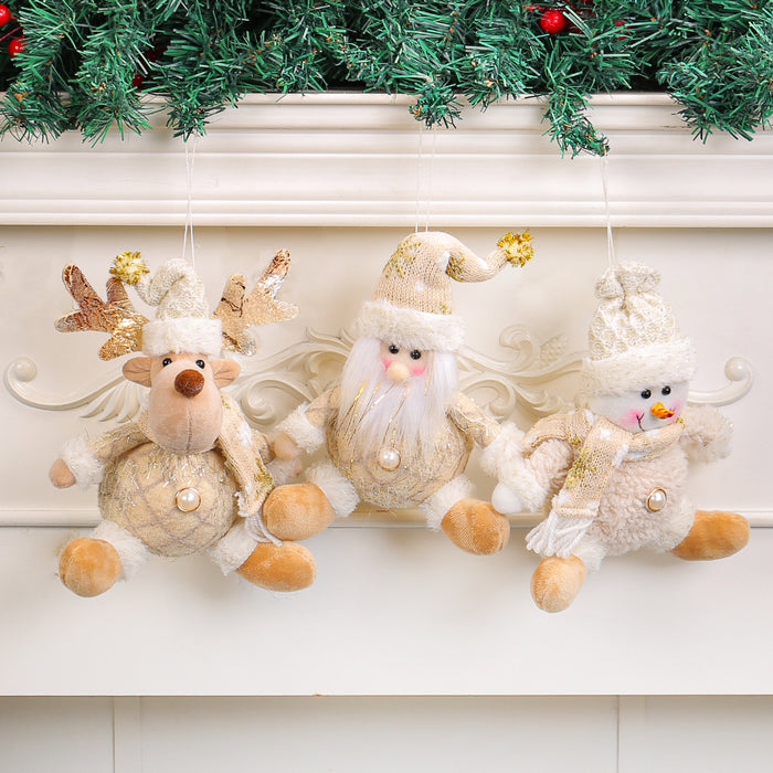 Wholesale Snowman Doll Christmas Tree Pendant Christmas Elk Doll Window Scene Decoration Doll