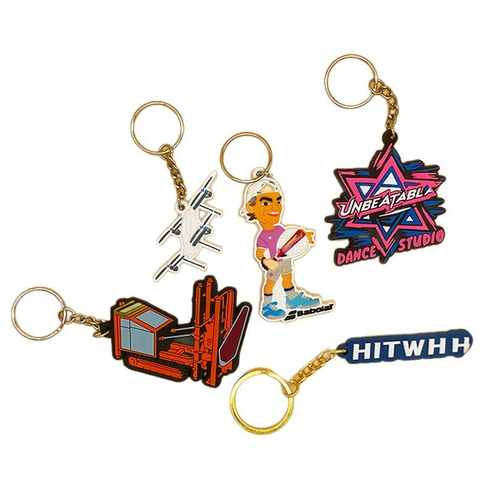 Wholesale Cartoon PVC Soft Rubber Keychain Pendant Small Accessories Company Gift Car Keychain Accessories