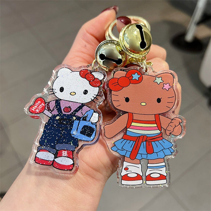 Wholesale 5 PCS Cute cartoon double sided acrylic keychain