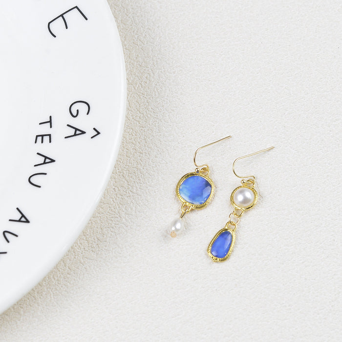 Wholesale 2pcs Retro Round Flower Tassel Earrings