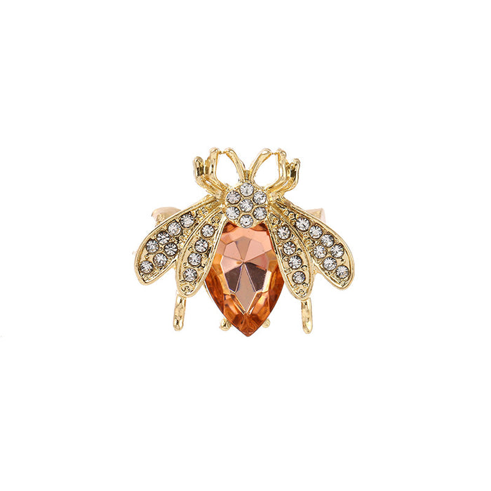 Wholesale Versatile bee zircon mini brooch
