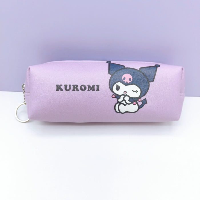 Wholesale Casual Cartoon Double Sided Print Zipper PU Pencil Case For Students Large Capacity Storage